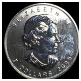 2005 Silver 1 oz Canadian Maple Leaf UNCIRCULATED