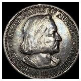 1893 Silver Columbian Half Dollar NEARLY UNCIRCULA