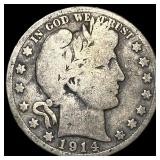 1914-S Silver Barber Half Dollar NICELY CIRCULATED