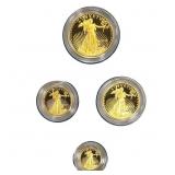 2012 American Eagle Gold PR 4 Coin Set 1/10-1 oz