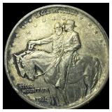 1925 Stone Mountain Silver Half Dollar CLOSELY UNC