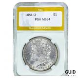 1884-O Morgan Silver Dollar PGA MS64