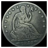 1855-O Silver Half Dollar (Seated Liberty) NEARLY