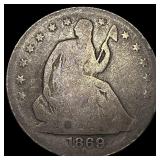 1869-S Silver Half Dollar CLOSELY UNCIRCULATED