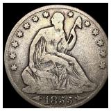 1855-O Silver Seated Liberty Half Dollar LIGHTLY C