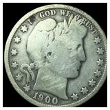 1900-O Silver Barber Half Dollar NICELY CIRCULATED