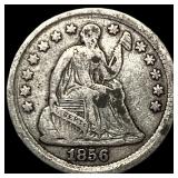 1856 Seated Liberty Half Dime ABOUT  UNCIRCULATED