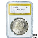 1898-O Morgan Silver Dollar PGA MS64