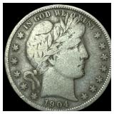 1904 Barber Half Dollar ABOUT UNCIRCULATED