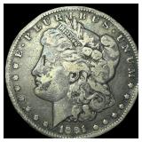 1891-CC Silver Morgan Dollar ABOUT UNCIRCULATED