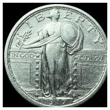 1917 Type 1 Standing Liberty Quarter CHOICE AU