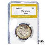1935-S Boone Half Dollar PGA MS66+