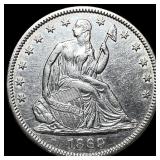 1869 Seated Liberty Half Dollar CHOICE AU