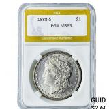 1888-S Morgan Silver Dollar PGA MS63
