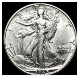 1945-D Silver Walking Liberty Half Dollar UNCIRCUL
