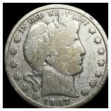 1907-D Silver Half Dollar Barber ABOUT UNCIRCULATE