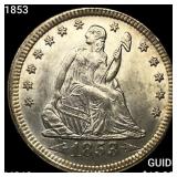 1853 Seated Liberty Quarter CHOICE BU+