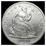 1859 Seated Liberty Half Dollar CLOSELY UNCIRCULAT
