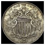 1867 Shield Nickel NEARLY UNCIRCULATED