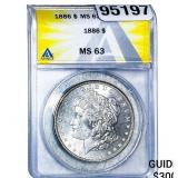 1886 Morgan Silver Dollar ANACS MS63