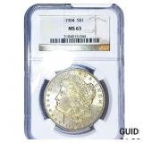 1904 Morgan Silver Dollar NGC MS63