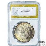 1887 Morgan Silver Dollar PGA MS66