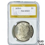 1878-S Morgan Silver Dollar PGA MS63