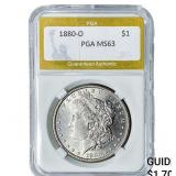 1880-O Morgan Silver Dollar PGA MS63