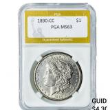 1890-CC Morgan Silver Dollar PGA MS63