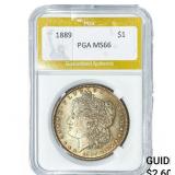 1889 Morgan Silver Dollar PGA MS66