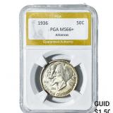 1936 Arkansas Half Dollar PGA MS66+