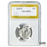 1928-D Standing Liberty Quarter PGA MS64