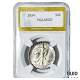 1934 Walking Liberty Half Dollar PGA MS67