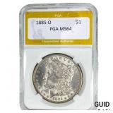 1885-O Morgan Silver Dollar PGA MS64