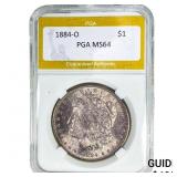 1884-O Morgan Silver Dollar PGA MS64