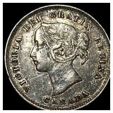 1896 Canada Silver 5 Cents CHOICE AU
