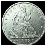 1853 Arrows Seated Liberty Half Dollar UNCIRCULATE