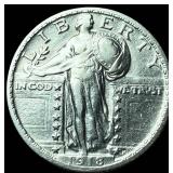 1918 Standing Liberty Quarter CHOICE AU