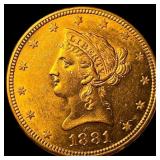 1881-S Gold $10 Liberty Head Eagle CHOICE BU