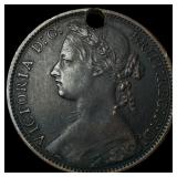 1876H Great Britain Victoria Bronze Penny