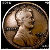 1909-S VDB Wheat Cent CHOICE AU