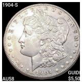 1904-S Morgan Silver Dollar CHOICE AU