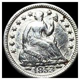 1853 Seated Liberty Half Dime CLOSELY UNCIRCULATED