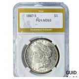 1887-S Morgan Silver Dollar PGA MS63