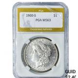 1900-S Morgan Silver Dollar PGA MS63