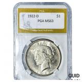 1922-D Silver Peace Dollar PGA MS63