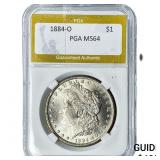 1884-O Morgan Silver Dollar PGA MS64
