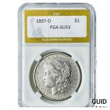 1897-O Morgan Silver Dollar PGA AU53