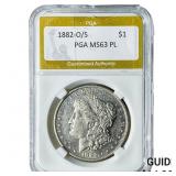1882-O/S Morgan Silver Dollar PGA MS63PL