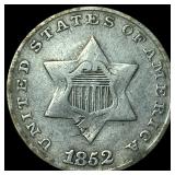 1852 Silver Three-Cent Piece HIGH GRADE